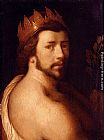 Marcantonio Pasquilini Crowned by Apollo Paintings - Portrait Of A Man As Apollo, Possibly A Self-Portrait by Cornelis Cornelisz